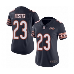 Women's Chicago Bears #23 Devin Hester Navy Blue Team Color 100th Season Limited Football Jersey