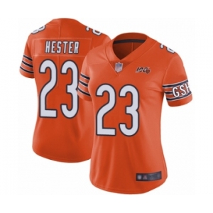 Women's Chicago Bears #23 Devin Hester Orange Alternate 100th Season Limited Football Jersey