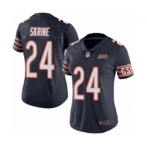 Women's Chicago Bears #24 Buster Skrine Navy Blue Team Color 100th Season Limited Football Jersey