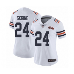 Women's Chicago Bears #24 Buster Skrine White 100th Season Limited Football Jersey