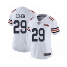 Women's Chicago Bears #29 Tarik Cohen White 100th Season Limited Football Jersey