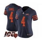 Women's Chicago Bears #4 Chase Daniel Limited Navy Blue Rush Vapor Untouchable 100th Season Football Jersey