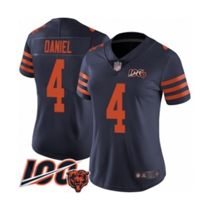 Women's Chicago Bears #4 Chase Daniel Limited Navy Blue Rush Vapor Untouchable 100th Season Football Jersey