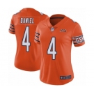 Women's Chicago Bears #4 Chase Daniel Orange Alternate 100th Season Limited Football Jersey