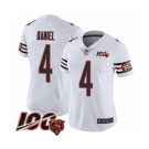 Women's Chicago Bears #4 Chase Daniel White Vapor Untouchable Limited Player 100th Season Football Jersey