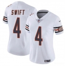 Women's Chicago Bears #4 D’Andre Swift White 2024 Vapor Football Stitched Jersey