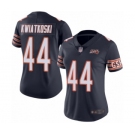 Women's Chicago Bears #44 Nick Kwiatkoski Navy Blue Team Color 100th Season Limited Football Jersey