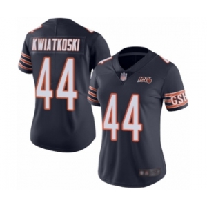 Women's Chicago Bears #44 Nick Kwiatkoski Navy Blue Team Color 100th Season Limited Football Jersey