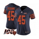 Women's Chicago Bears #45 Joel Iyiegbuniwe Limited Navy Blue Rush Vapor Untouchable 100th Season Football Jersey