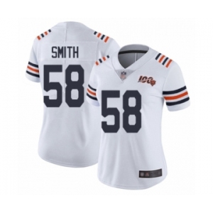 Women's Chicago Bears #58 Roquan Smith White 100th Season Limited Football Jersey