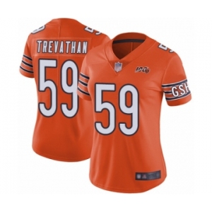 Women's Chicago Bears #59 Danny Trevathan Orange Alternate 100th Season Limited Football Jersey