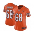 Women's Chicago Bears #68 James Daniels Orange Alternate 100th Season Limited Football Jersey