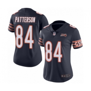 Women's Chicago Bears #84 Cordarrelle Patterson Navy Blue Team Color 100th Season Limited Football Jersey