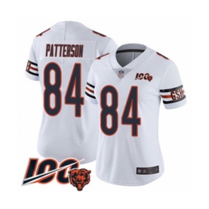 Women's Chicago Bears #84 Cordarrelle Patterson White Vapor Untouchable Limited Player 100th Season Football Jersey