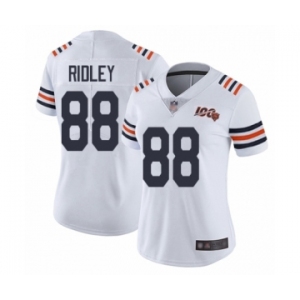 Women's Chicago Bears #88 Riley Ridley White 100th Season Limited Football Jersey