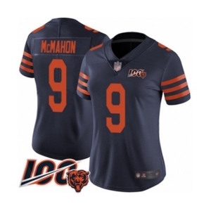 Women's Chicago Bears #9 Jim McMahon Limited Navy Blue Rush Vapor Untouchable 100th Season Football Jersey