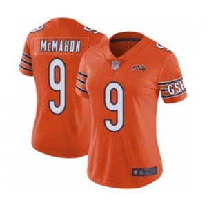 Women's Chicago Bears #9 Jim McMahon Orange Alternate 100th Season Limited Football Jersey