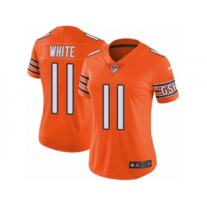 Women's Nike Bears #11 Kevin White Orange Stitched NFL Limited Rush Jersey