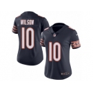 Women's Nike Chicago Bears #10 Marquess Wilson Limited Navy Blue Rush NFL Jersey