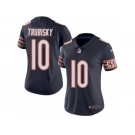 Women's Nike Chicago Bears #10 Mitchell Trubisky Limited Navy Blue Rush NFL Jersey