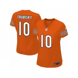 Women's Nike Chicago Bears #10 Mitchell Trubisky Limited Orange Alternate NFL Jersey