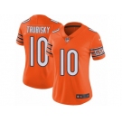 Women's Nike Chicago Bears #10 Mitchell Trubisky Vapor Untouchable Limited Orange Rush NFL Jersey