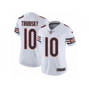 Women's Nike Chicago Bears #10 Mitchell Trubisky Vapor Untouchable Limited White NFL Jersey