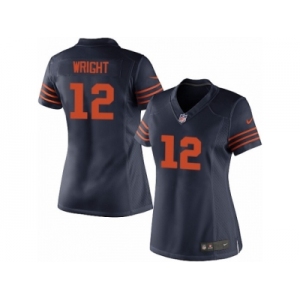 Women's Nike Chicago Bears #12 Kendall Wright Limited Navy Blue 1940s Throwback Alternate NFL Jersey