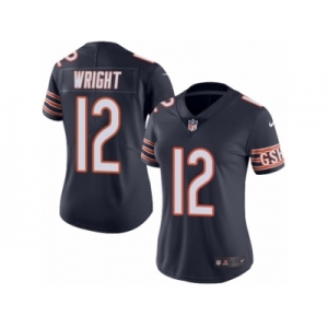 Women's Nike Chicago Bears #12 Kendall Wright Limited Navy Blue Rush NFL Jersey