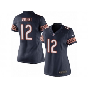 Women's Nike Chicago Bears #12 Kendall Wright Limited Navy Blue Team Color NFL Jersey