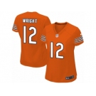 Women's Nike Chicago Bears #12 Kendall Wright Limited Orange Alternate NFL Jersey