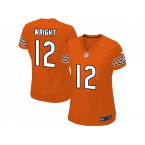 Women's Nike Chicago Bears #12 Kendall Wright Limited Orange Alternate NFL Jersey