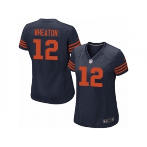 Women's Nike Chicago Bears #12 Markus Wheaton Game Navy Blue 1940s Throwback Alternate NFL Jersey