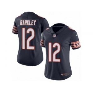 Women's Nike Chicago Bears #12 Matt Barkley Limited Navy Blue Rush NFL Jersey