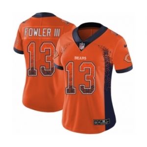 Women's Nike Chicago Bears #13 Bennie Fowler III Limited Orange Rush Drift Fashion NFL Jersey