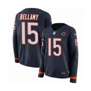 Women's Nike Chicago Bears #15 Josh Bellamy Limited Navy Blue Therma Long Sleeve NFL Jersey