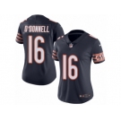 Women's Nike Chicago Bears #16 Pat O'Donnell Limited Navy Blue Rush NFL Jersey