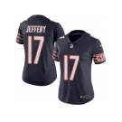 Women's Nike Chicago Bears #17 Alshon Jeffery Limited Navy Blue Rush NFL Jersey