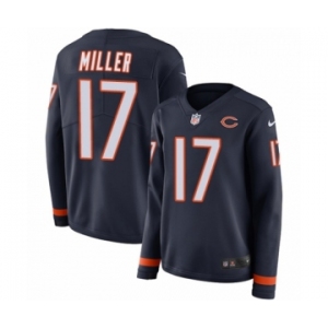 Women's Nike Chicago Bears #17 Anthony Miller Limited Navy Blue Therma Long Sleeve NFL Jersey