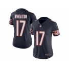 Women's Nike Chicago Bears #17 Markus Wheaton Limited Navy Blue Rush NFL Jersey