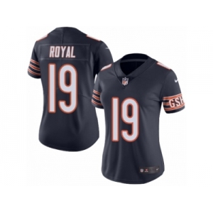 Women's Nike Chicago Bears #19 Eddie Royal Limited Navy Blue Rush NFL Jersey