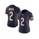 Women's Nike Chicago Bears #2 Brian Hoyer Limited Navy Blue Rush NFL Jersey