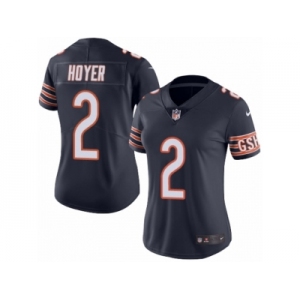 Women's Nike Chicago Bears #2 Brian Hoyer Limited Navy Blue Rush NFL Jersey