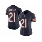 Women's Nike Chicago Bears #21 Tracy Porter Limited Navy Blue Rush NFL Jersey