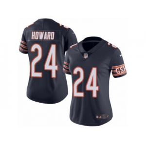 Women's Nike Chicago Bears #24 Jordan Howard Limited Navy Blue Rush NFL Jersey