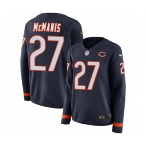 Women's Nike Chicago Bears #27 Sherrick McManis Limited Navy Blue Therma Long Sleeve NFL Jersey