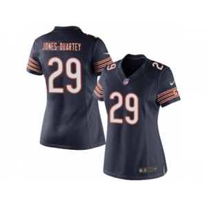 Women's Nike Chicago Bears #29 Harold Jones-Quartey Limited Navy Blue Team Color NFL Jersey