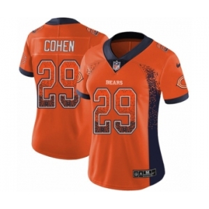 Women's Nike Chicago Bears #29 Tarik Cohen Limited Orange Rush Drift Fashion NFL Jersey