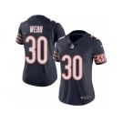 Women's Nike Chicago Bears #30 B.W. Webb Limited Navy Blue Rush NFL Jersey