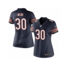 Women's Nike Chicago Bears #30 B.W. Webb Limited Navy Blue Team Color NFL Jersey